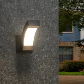 Inowel Wall Lights Outdoor Wall Sconce Modern LED Patio Porch Lights Aluminum Exterior Light Fixture Waterproof IP54 For Hallway House Back Yard (Option: Black)